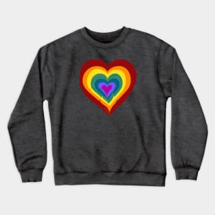 Rainbow Heart Crewneck Sweatshirt